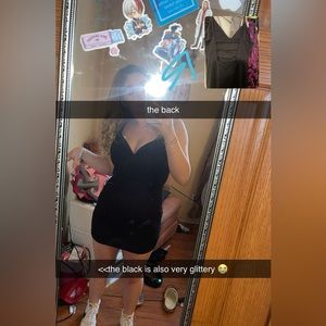 form fitting glittery dress!